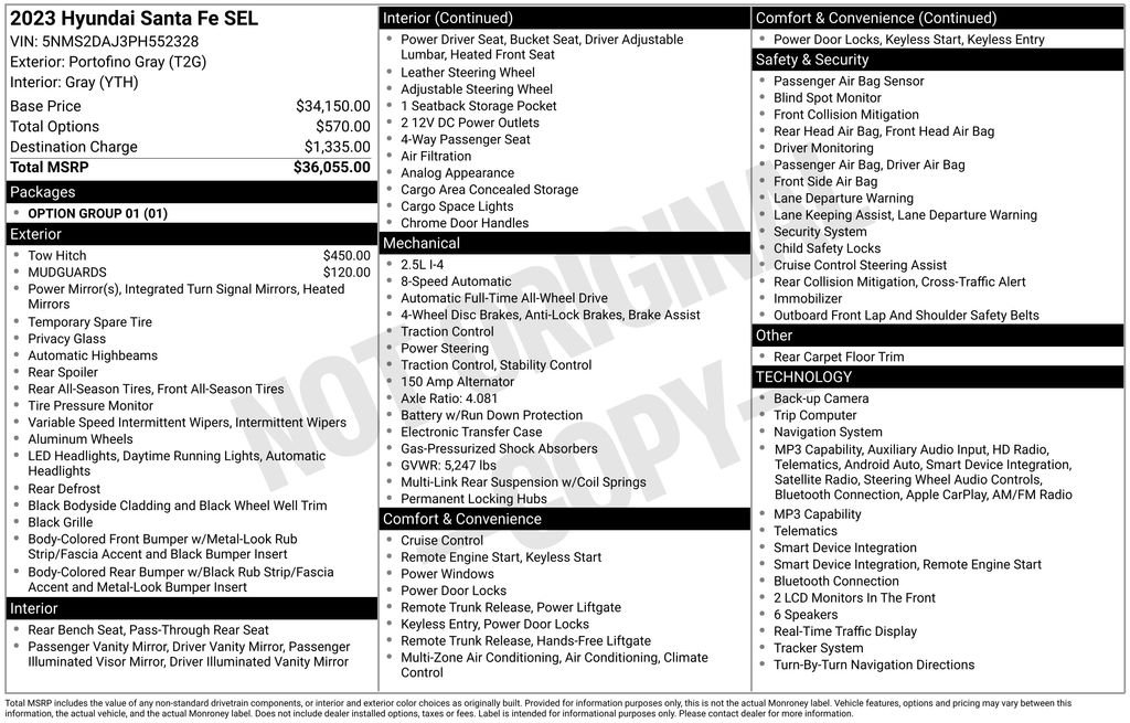 hyundai santa fe 2023 5NMS2DAJ3PH552328 image hyundai santa fe 2023 5NMS2DAJ3PH552328 image